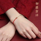Hand Braided Red Rope Lucky Bracelet for Women Men Charms Bangles