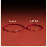 Hand Braided Red Rope Lucky Bracelet Women Men Charms Bangles