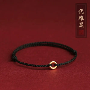 Hand Braided Red Rope Lucky Bracelet for Women Men Charms Bangles