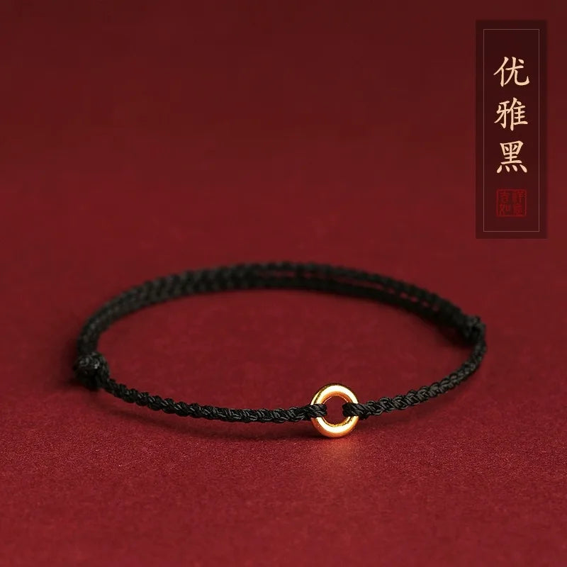 Hand Braided Red Rope Lucky Bracelet for Women Men Charms Bangles