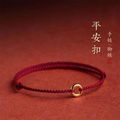 Hand Braided Red Rope Lucky Bracelet Women Men Charms Bangles