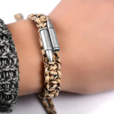 Braided Umbrella Rope Bracelet with 925 Silver Bullets