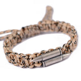 Braided Umbrella Rope Bracelet with 925 Silver Bullets