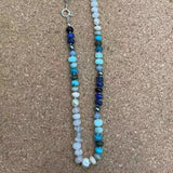 Braided Rope Knots Chalcedony Lapis Lazuli Amazonite Necklace