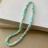 Braided Rope Knots Chalcedony Lapis Lazuli Amazonite Necklace
