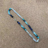 Braided Rope Knots Chalcedony Lapis Lazuli Amazonite Necklace