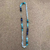 Braided Rope Knots Chalcedony Lapis Lazuli Amazonite Necklace