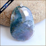 Hand Carved Brave Troops Green Agate Stone Pendant Necklace for Boys