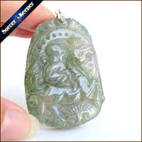 Green Agate Stone Pendant Necklace for Boys SS944