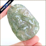 Green Agate Stone Pendant Necklace for Boys SS944