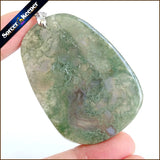 Green Agate Stone Pendant Necklace for Boys SS944