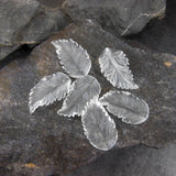 Hand Carved Clear Quartz Leaf Crystal Loose Bead Components