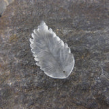 Hand Carved Clear Quartz Leaf Crystal Loose Bead Components