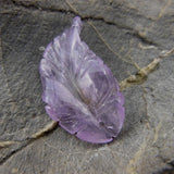 Hand Carved Clear Quartz Leaf Crystal Loose Bead Components