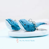 DIY Whale Keychain Wood Carving Pendant Keyring Gift