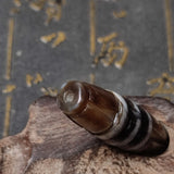 Hand Carved Tibetan Totem Agate Dzi Bead Necklace Pendant