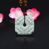 Hand Carved Jade Pixiu Pendant Necklace Charm Chinese Amulet Lucky