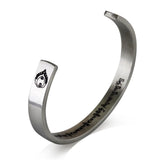Men's Stainless Steel Hand Cuff Bracelet Vajra Scripture