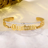 Personalized Hand Decoration Name Cuff Bracelet for Women