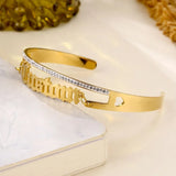 Personalized Hand Decoration Name Cuff Bracelet for Women