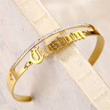 Personalized Hand Decoration Name Cuff Bracelet for Women