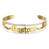 Personalized Hand Decoration Name Cuff Bracelet for Women