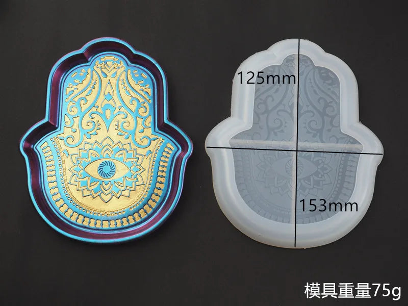 Hand For Fatima Storage Tray Silicone Mold DIY Craft Making