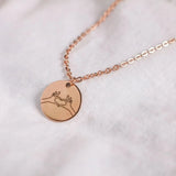 Hand Gesture Pendant Engrave Hand Sign Necklace Pinky Promise Personalized