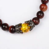 Tiger Eye Stone Beaded Bracelet Cuff Bangle Yoga Strand