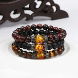 Tiger Eye Stone Beaded Bracelet Cuff Bangle Yoga Strand