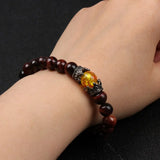 Tiger Eye Stone Beaded Bracelet Cuff Bangle Yoga Strand