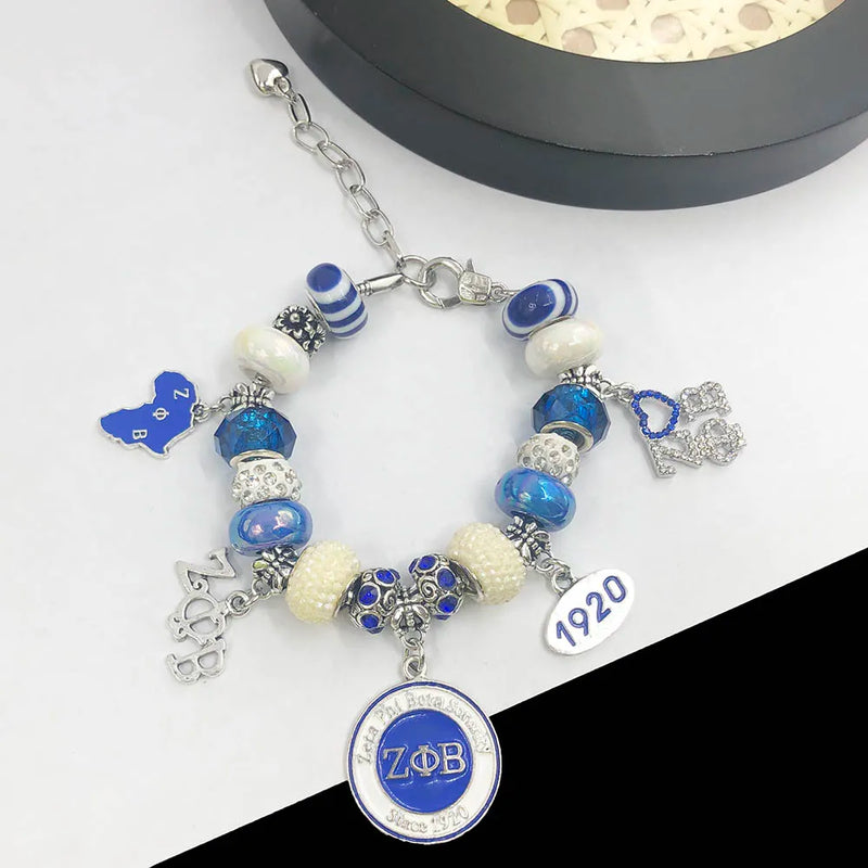 ZPB 1920 Map Rotundity Charm Pendant Bracelet Man Jewelry