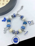 ZPB 1920 Map Rotundity Charm Pendant Bracelet Man Jewelry