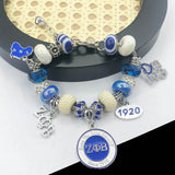 ZPB 1920 Map Rotundity Charm Pendant Bracelet Man Jewelry