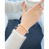 Hand-Made Stainless Steel Bar Rope Chain Bracelet for Women