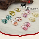 Dried Flower Resin Pendant Charms 10pcs/lot DIY Jewelry Finding