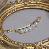 Hand-Made Five Pearl Hairpins And Side Clip