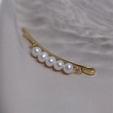 Hand-Made Five Pearl Hairpins And Side Clip