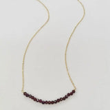 Garnet Stone Choker 14K Filled Chain Necklace for Women
