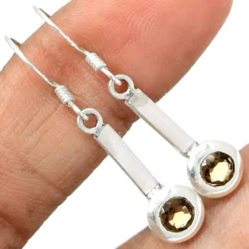 925 Silver Smoky Quartz Earrings KE0139