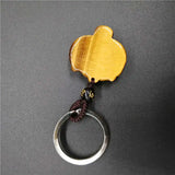 Tiger Eye Stone Tiger Head KeyChain for Women Men