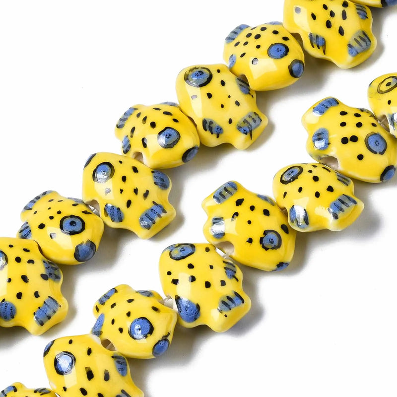 Hand Painted Animals Ceramic Beads for Jewelry Making