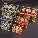 Hand Painted Hinged Jewelry Trinket Box Rectangle Gift Home Decor