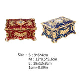 Hand Painted Hinged Jewelry Trinket Box Rectangle Gift Home Decor