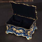 Hand Painted Hinged Jewelry Trinket Box Rectangle Gift Home Decor