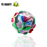 Hand-Painted Flower Coloured Glaze Beads Lampworker Glaze Beads