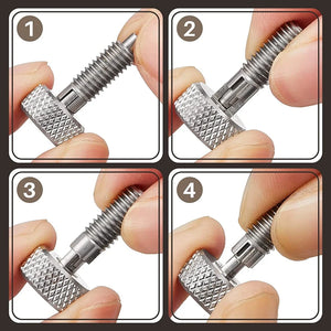 Retractable Spring Plunger w/ Knurled Handle Stainless Steel M6 Pins for Toolbox