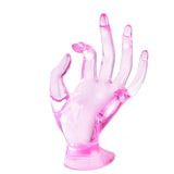 Pink Hand Ring Holder Stand, Preppy Room Decor Jewelry Display