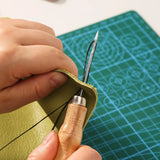 Leather Sewing Tools Kit with 30M Waxed Thread Needles Scissors Awl