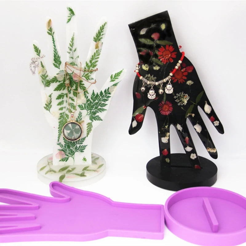 Hand Shape Jewelry Display Resin Mold Craft Tools
